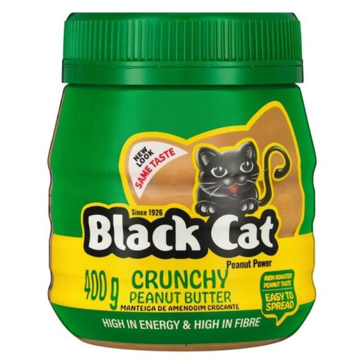 Black Cat Peanut Butter Crunchy 400g Jar