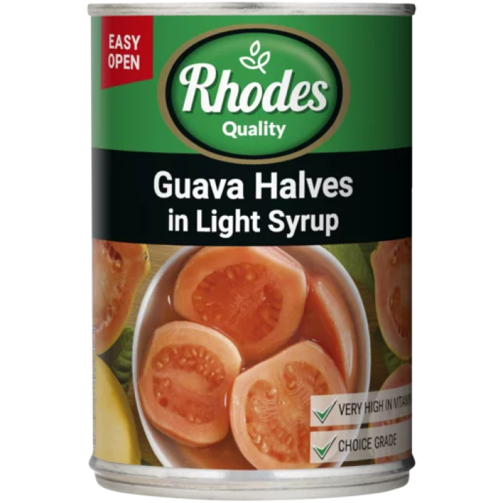Rhodes Guava Halves 410g can