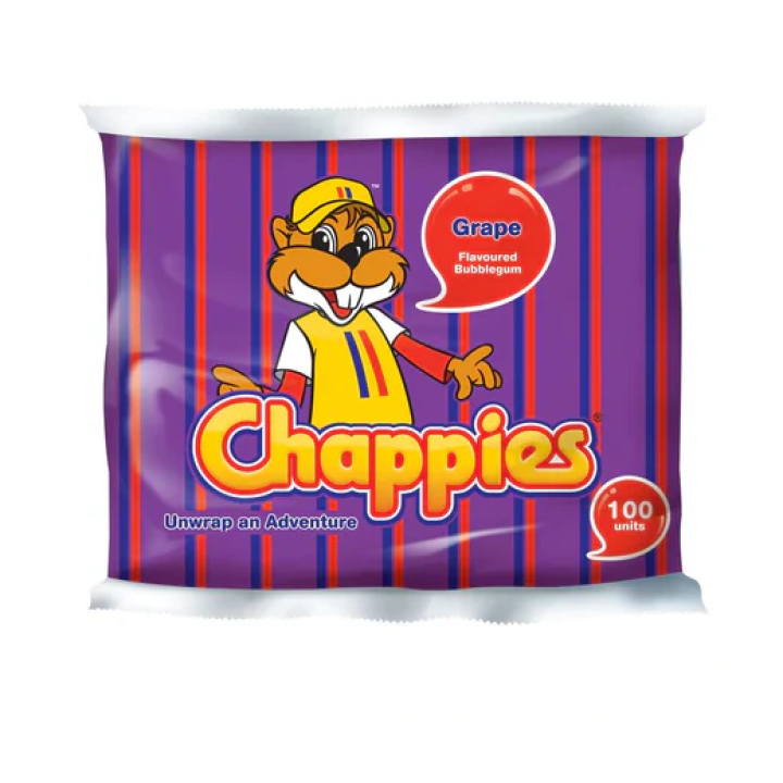 Chappies Bubble Gum Grape 100's
