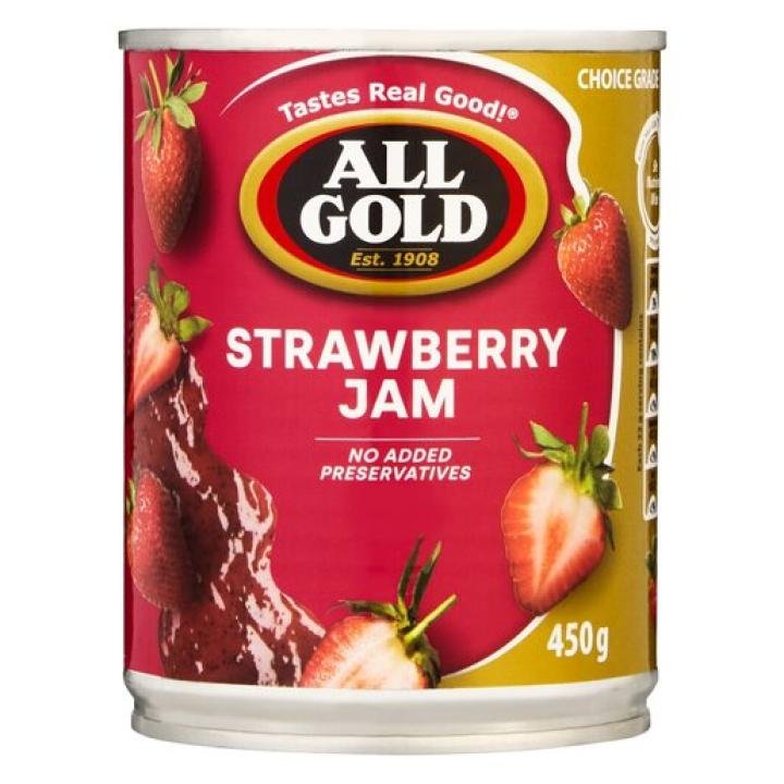 All Gold Jam Strawberry 450g Can